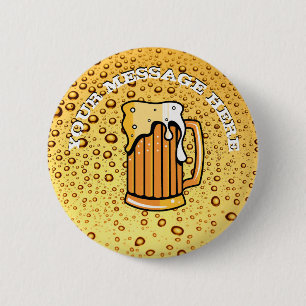 Golden druppels ronde button 5,7 cm