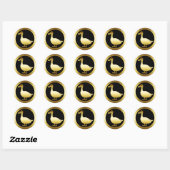 GOLDEN DUCK RONDE STICKER (Vel)