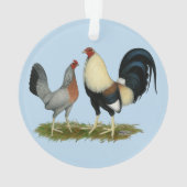 Golden Duckwing Kippen Ornament (achterkant)