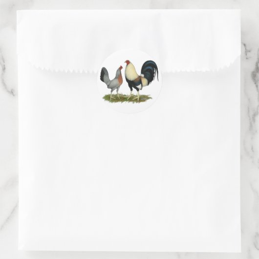 Golden Duckwing Kippen Ronde Sticker (Tas)