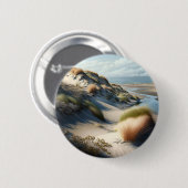Golden Dunes Ronde Button 5,7 Cm (Voorkant /achterkant)