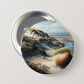 Golden Dunes Ronde Button 7,6 Cm (Voorkant /achterkant)