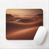 Golden Dunes – Serene Desert Landscape Muismat (Met muis)