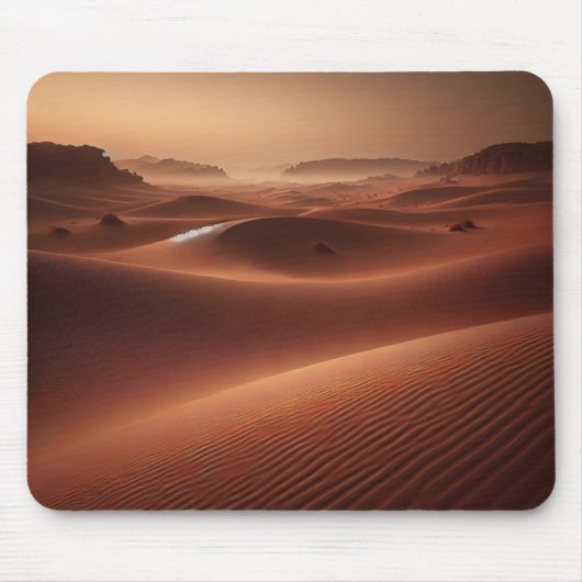 Golden Dunes – Serene Desert Landscape Muismat (Voorkant)