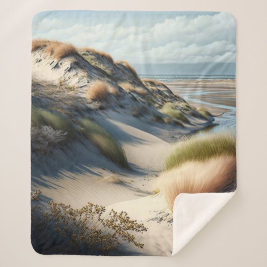 Golden Dunes Sherpa Deken (Voorkant)