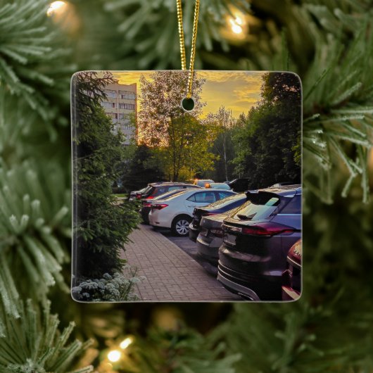 Golden Dusk City Ornament – Customizable (Boom)