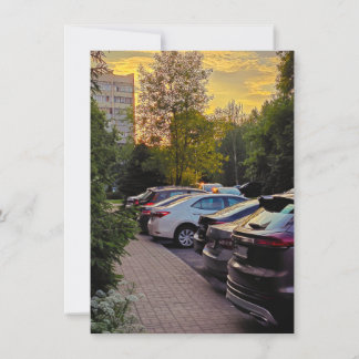 Golden Dusk Street Uitnodiging – Aanpasbaar
