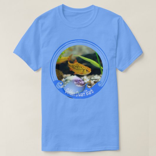 Golden Dwarf Barb Aquarium Fish T-shirt (Design voorkant)