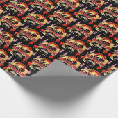 Golden Dynasty Bloom black Cadeaupapier (Hoek)