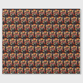 Golden Dynasty Bloom zwart Cadeaupapier (Vlak)