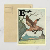 Golden Eagle Animal Alphabet Letter E Briefkaart (Voorkant / Achterkant)