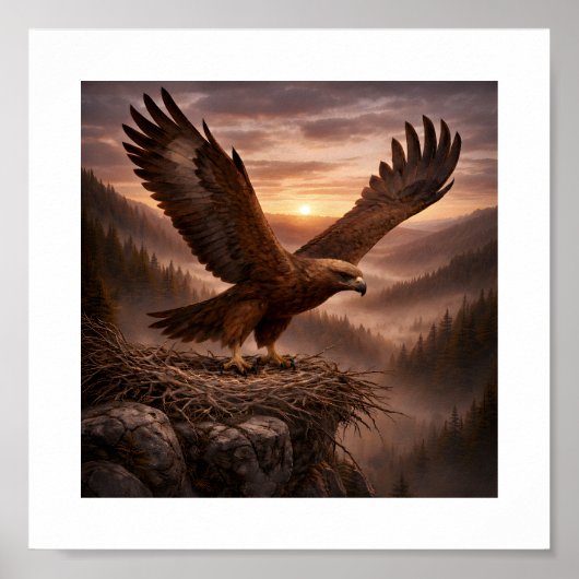 Golden Eagle (Aquila chrysaetos) – Birds of Prey Poster (Voorkant)