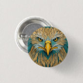 Golden Eagle Artwork Ronde Button 3,2 Cm (Voorkant /achterkant)