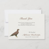 Golden Eagle Begrafenis Dank u Nota Kaart (Voorkant)