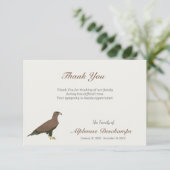 Golden Eagle Begrafenis Dank u Nota Kaart (Staand voorkant)