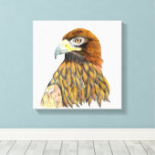 Golden Eagle Bird Waterverf Painting Canvas Afdruk (Insitu (Houten vloer))