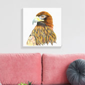 Golden Eagle Bird Waterverf Painting Canvas Afdruk (Insitu (Woonkamer))