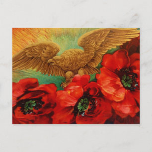 Golden Eagle en Poppies  Briefkaart