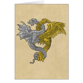 Golden Eagle en Silver Dragon Notecard (Voorkant)