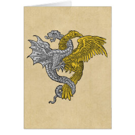 Golden Eagle en Silver Dragon Notecard