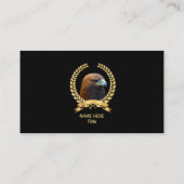 Golden Eagle & Gold Laurel Wreath on Black Visitekaartje (Achterkant)