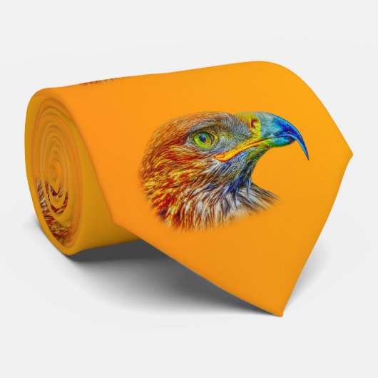 Golden Eagle Hawk Bird of Prey Stropdas (Opgerold)