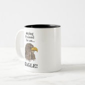 Golden Eagle Head Tweekleurige Koffiemok (Voorkant links)