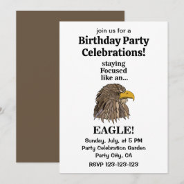 Golden Eagle Head verjaardagsfeest Kaart