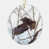 Golden Eagle in Flight Keramisch Ornament (Links)