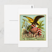 Golden Eagle Kauwtabak Label  Briefkaart (Voorkant / Achterkant)