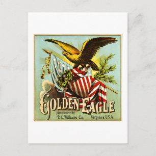 Golden Eagle Kauwtabak Label Briefkaart