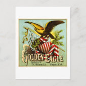 Golden Eagle Kauwtabak Label  Briefkaart (Voorkant)