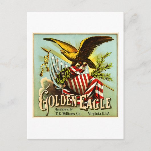 Golden Eagle Kauwtabak Label  Briefkaart (Voorkant)