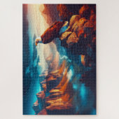 Golden Eagle Lookout, realistisch, rotsachtige pie Legpuzzel (Verticaal)