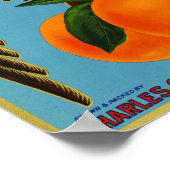 Golden Eagle Merk Sinaasappel Fruitkrat Label Poster (Hoek)