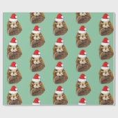 Golden Eagle met een kersthat Cadeaupapier (Vlak)