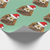 Golden Eagle met een kersthat Cadeaupapier (Hoek)