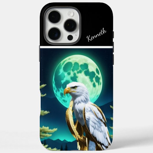 Golden Eagle Moon horloge Case-Mate iPhone Case (Achterkant)