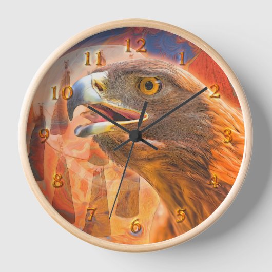 GOLDEN EAGLE Oproep alle Kachina's klok (Voorkant)