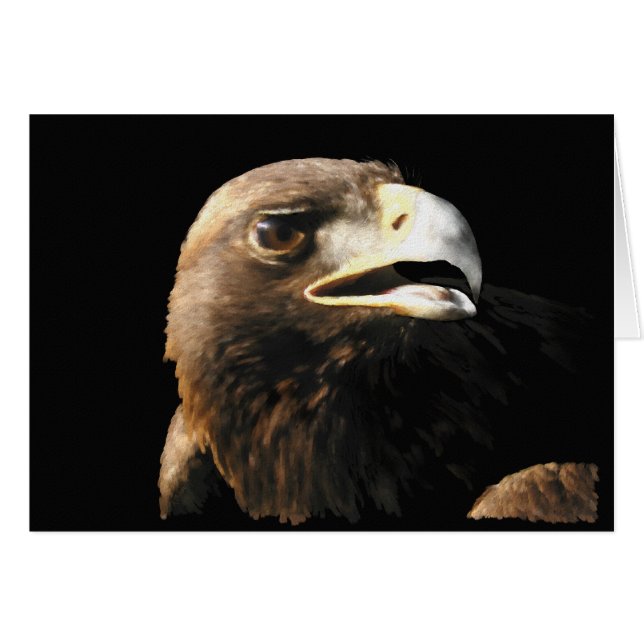 Golden Eagle Portrait-kaart (Voorkant Horizontaal)