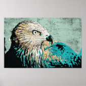 Golden eagle portret poster (Voorkant)