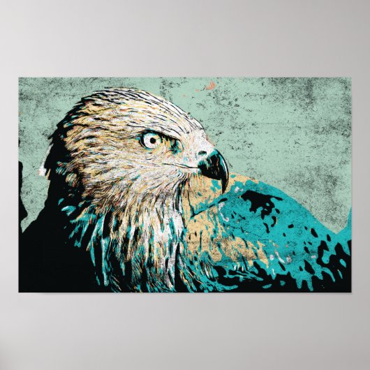 Golden eagle portret poster (Voorkant)