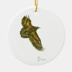 Golden Eagle-ronde Keramisch Ornament