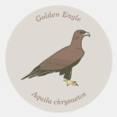 Golden Eagle Ronde Sticker (Voorkant)