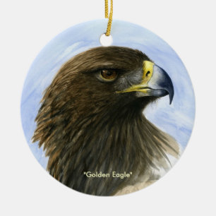 "Golden Eagle" schilderij van waterverf Keramisch Ornament