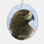 "Golden Eagle" schilderij van waterverf Keramisch Ornament (Links)