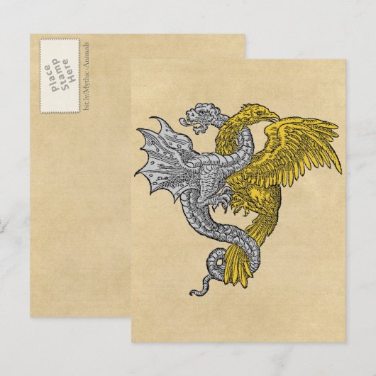 Golden Eagle Silver Dragon Briefkaart (Voorkant / Achterkant)
