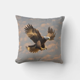 Golden Eagle Sky Throw Pillow Kussen