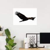 Golden Eagle Soaring Poster (Thuiskantoor)