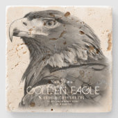 Golden Eagle Stenen Onderzetter (Voorkant)